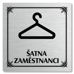 Šatna zaměstnanci, 100x100mm, stříbrná, Nebraska